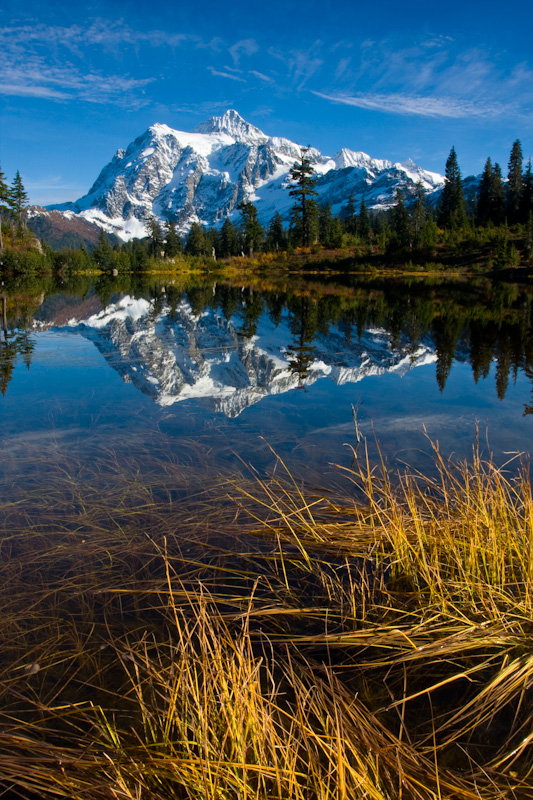 Mount Shuksan Reflected In Picture Lake